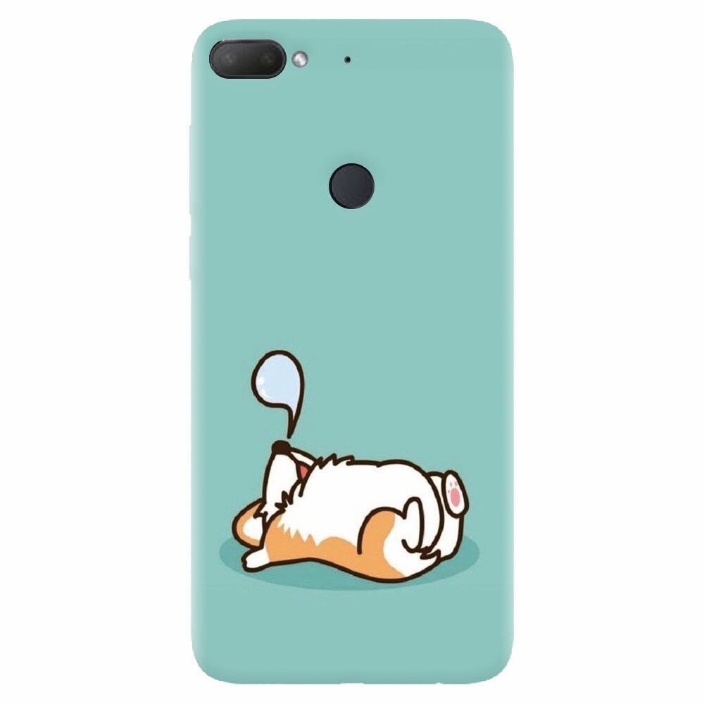 Husa silicon pentru Htc Desire 12 Plus, Cute Corgi