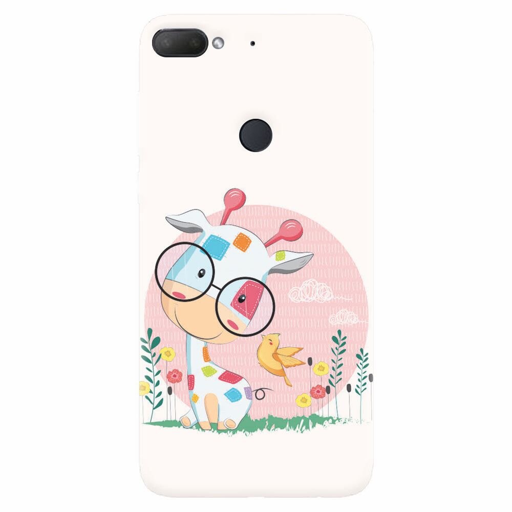 Husa silicon pentru Htc Desire 12 Plus, Baby Giraffe