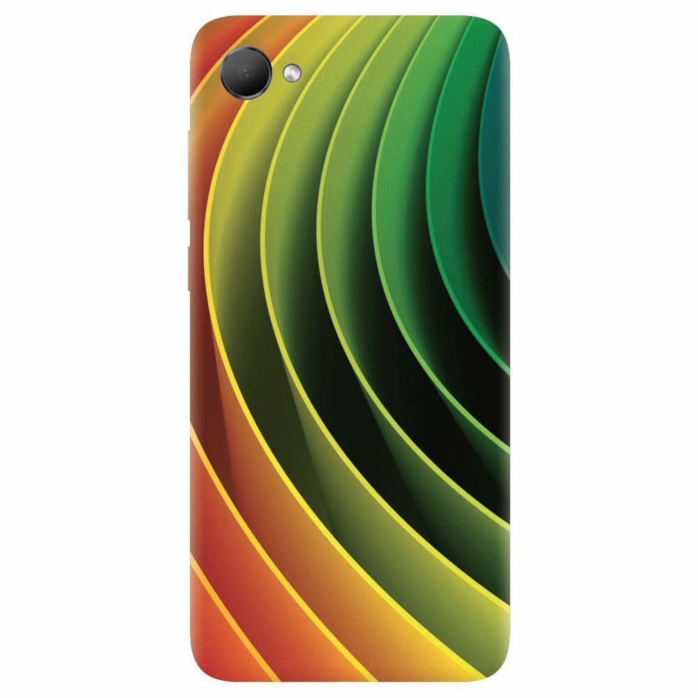 Husa silicon pentru Htc Desire 12, 3D Multicolor Abstract Lines