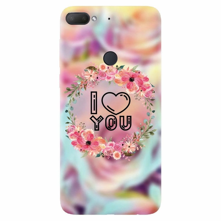 Калъф, За Htc Desire 12 Plus, Силиконов, I Love You