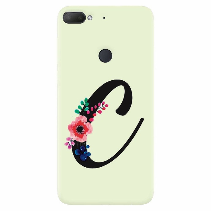 Силиконов калъф, съвместим с Htc Desire 12 Plus, буква С