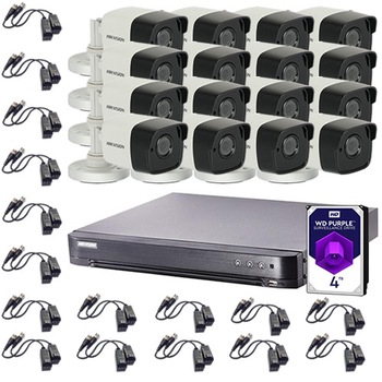 Set sistem supraveghere video 16 camere din metal 5MP interior/exterior Hikvision, 4K UltraHD + 4TB HDD + 32 mufe video Set sistem supraveghere video 16 camere din metal 5MP interior/exterior Hikvision, 4K UltraHD + 4TB HDD + 32 mufe video
