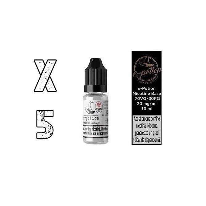 Pachet 5 Shot-uri Nicotina e-Potion 10ml/ 20mg