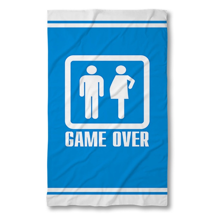 Плажна кърпа 3 Digital Limited с дигитален печат, Game Over, Край на играта140x70cm