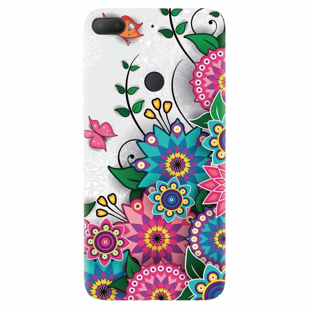 Husa silicon pentru Htc Desire 12 Plus, Mandala Flowers