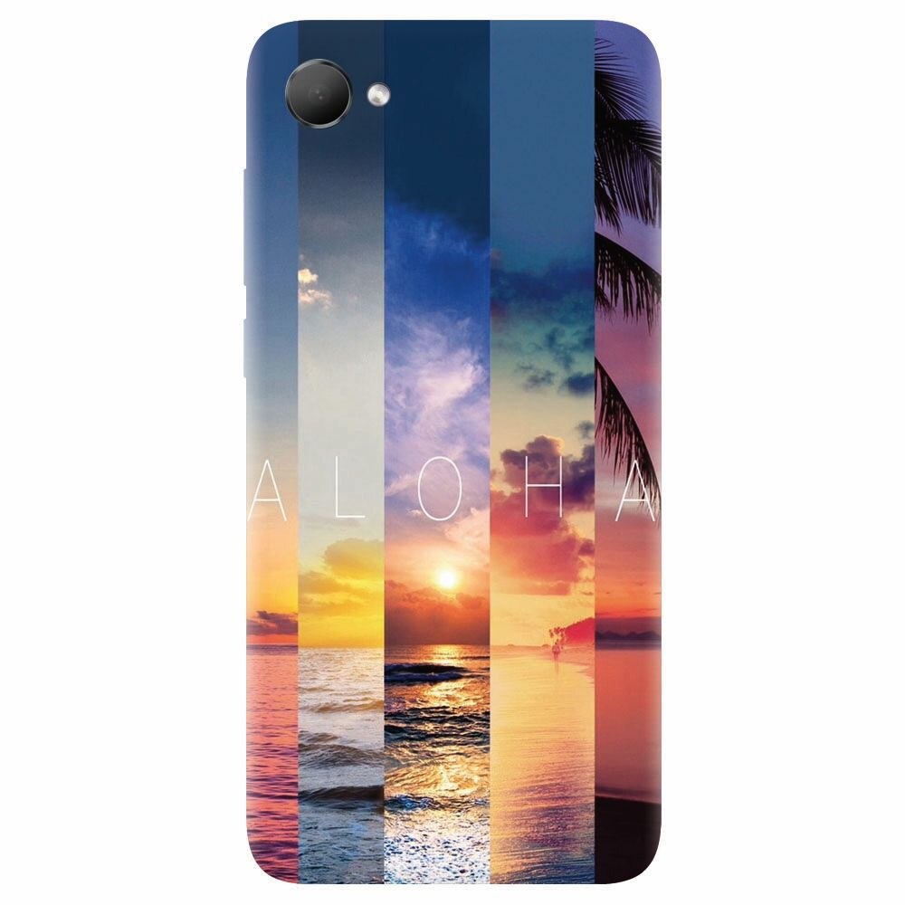 Husa silicon pentru Htc Desire 12, Aloha Summer Stripes