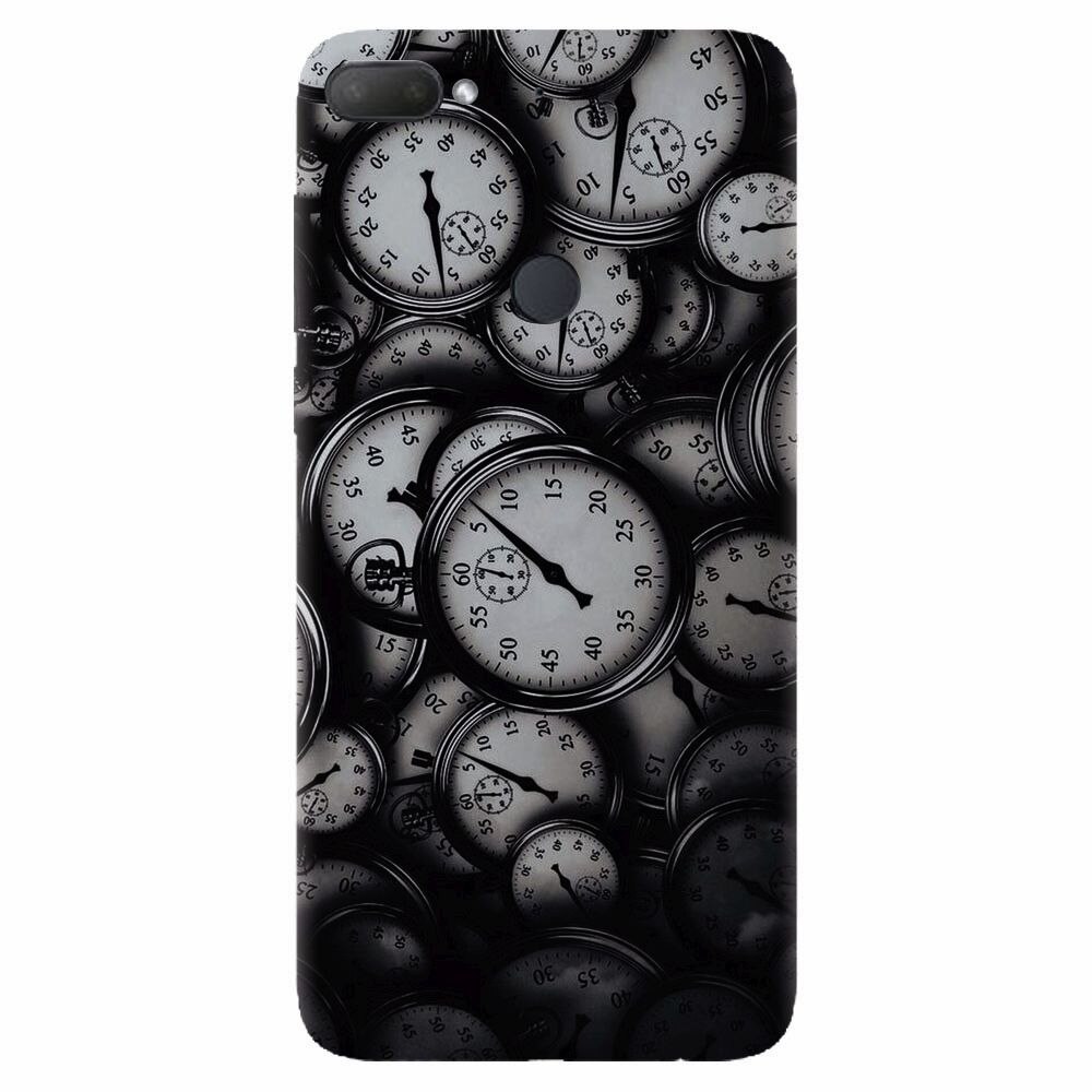 Husa silicon pentru Htc Desire 12 Plus, Clocks Bw