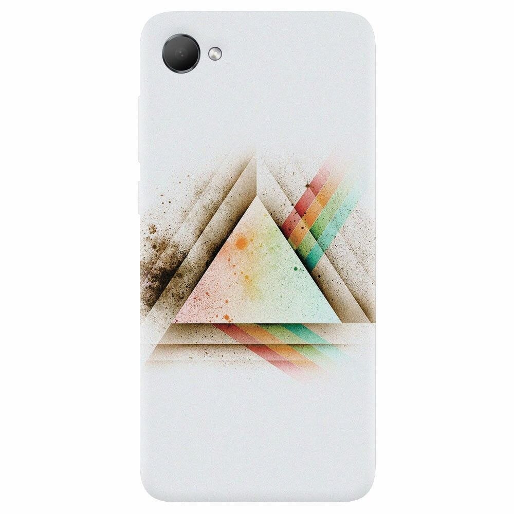 Husa silicon pentru Htc Desire 12, Abstract Grunge Light Triangle