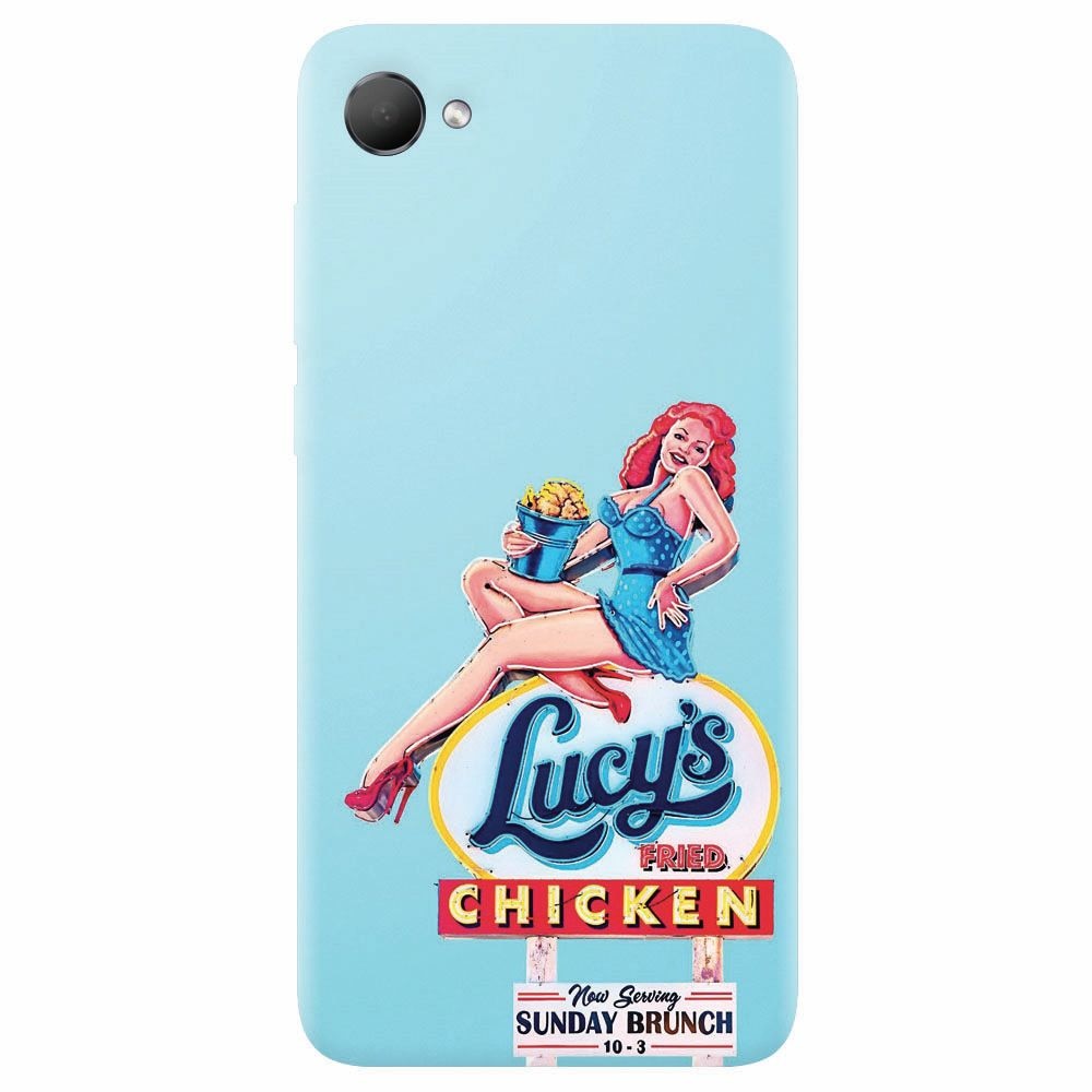 Husa silicon pentru Htc Desire 12, American Vintage Restaurant Sign