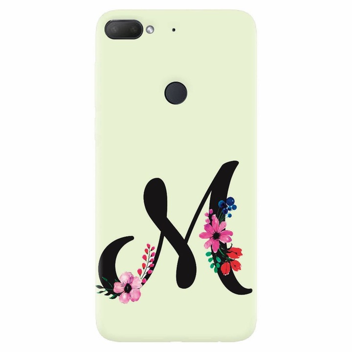 Силиконов калъф, съвместим с Htc Desire 12 Plus, Буква М