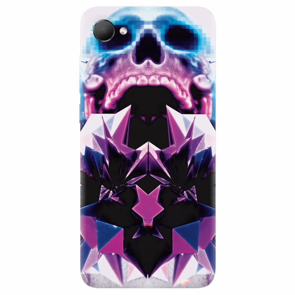 Husa silicon pentru Htc Desire 12, Abstract Framed Skull