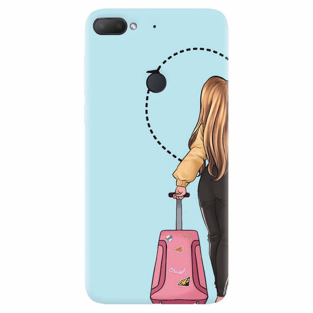 Husa silicon pentru Htc Desire 12 Plus, Travel Girl