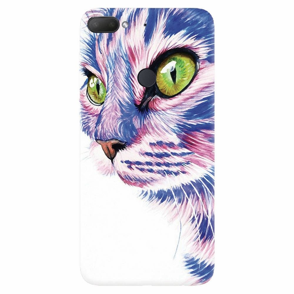 Husa silicon pentru Htc Desire 12 Plus, Colorfull Cat