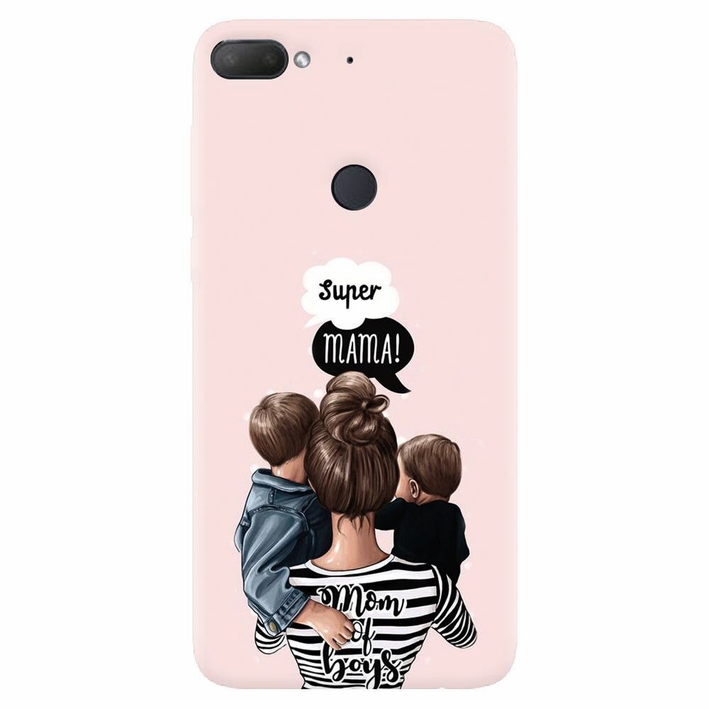 Husa silicon pentru Htc Desire 12 Plus, Mom Of Boys