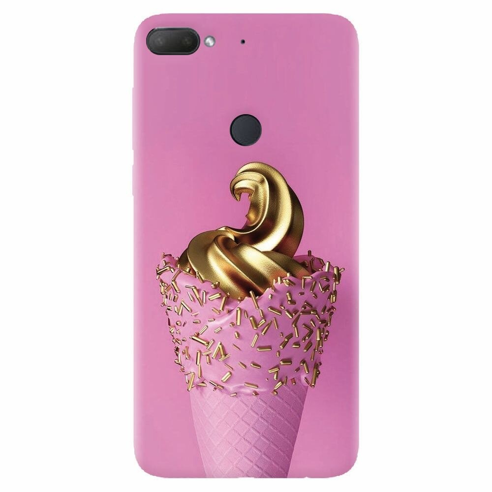 Husa silicon pentru Htc Desire 12 Plus, Icecream Gold