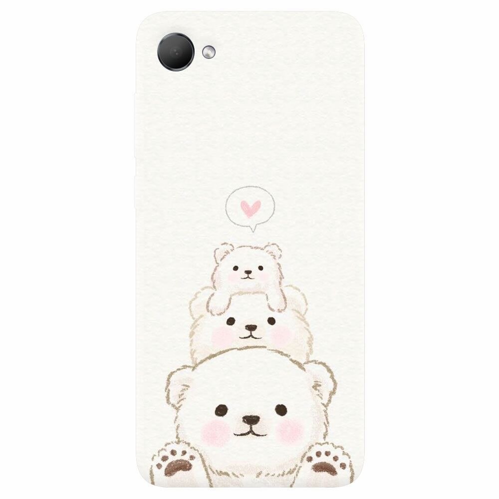 Husa silicon pentru Htc Desire 12, Family Bear