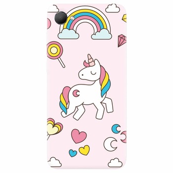 Husa silicon pentru Htc Desire 12, Cute Unicorn Husa silicon pentru Htc Desire 12, Cute Unicorn