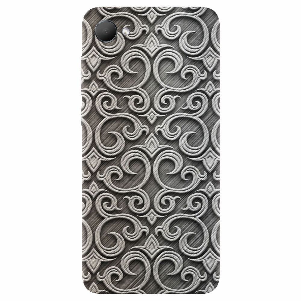 Husa silicon pentru Htc Desire 12, Baroque Silver Pattern