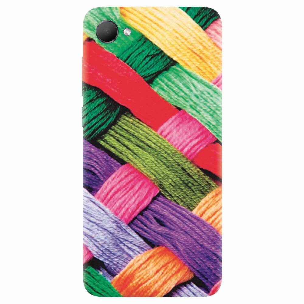 Husa silicon pentru Htc Desire 12, Colorful Woolen Art