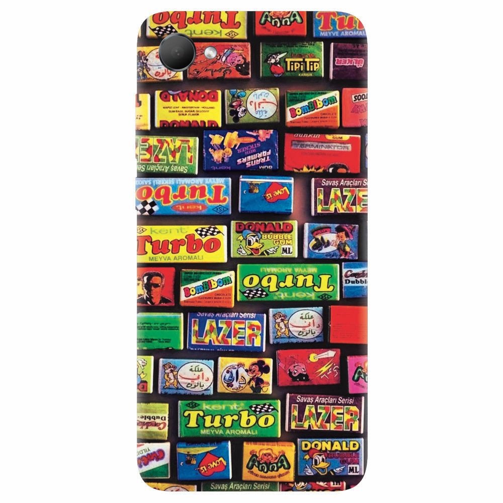 Husa silicon pentru Htc Desire 12, Chewing Gum Turbo