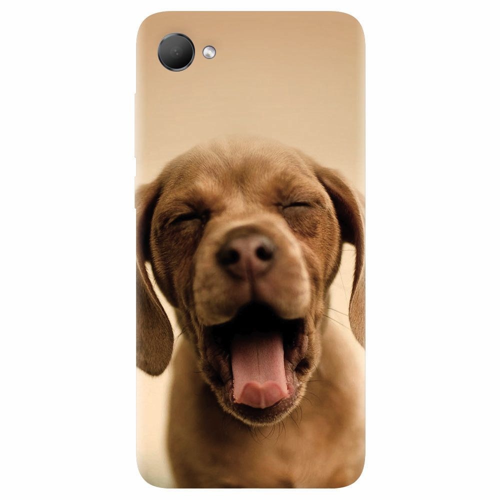 Husa silicon pentru Htc Desire 12, Cute Yawning Puppy