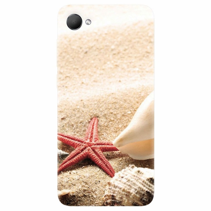 Силиконов калъф, съвместим с Htc Desire 12, Beach Shells And Starfish
