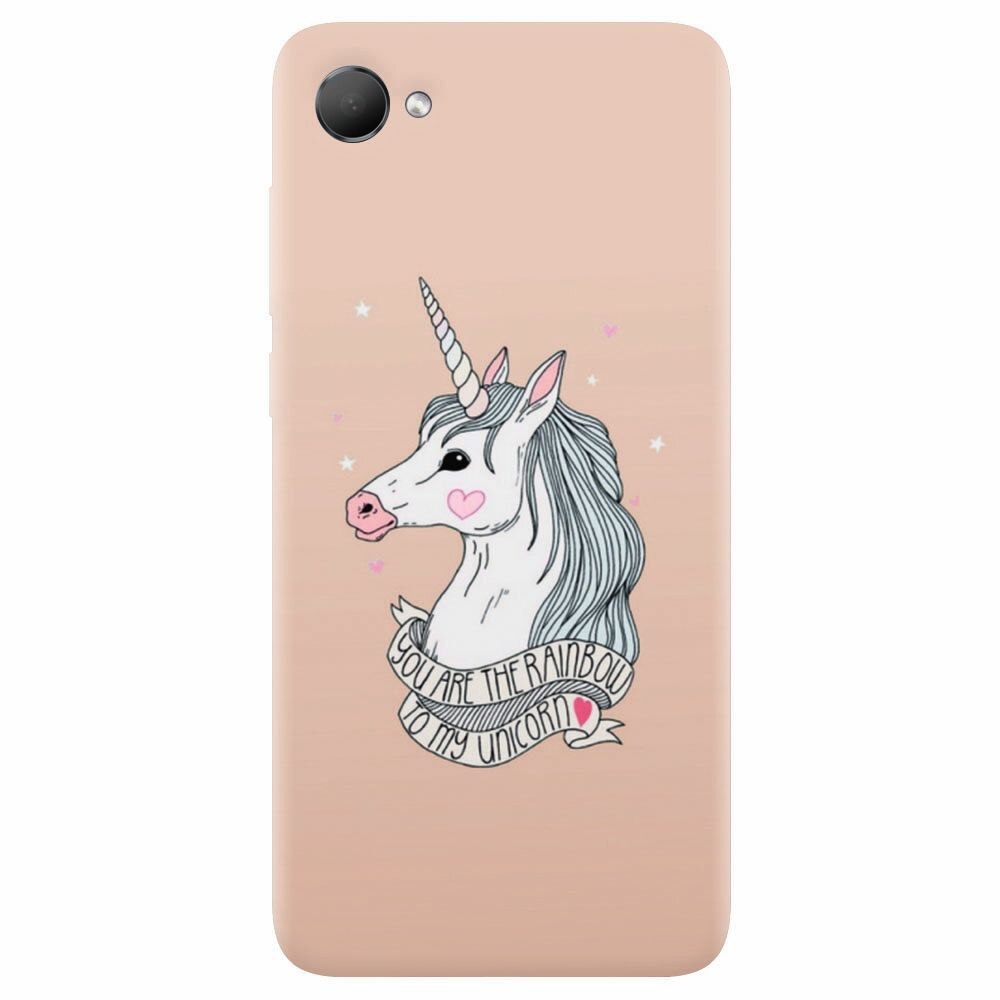 Husa silicon pentru Htc Desire 12, Cute Rose Gold