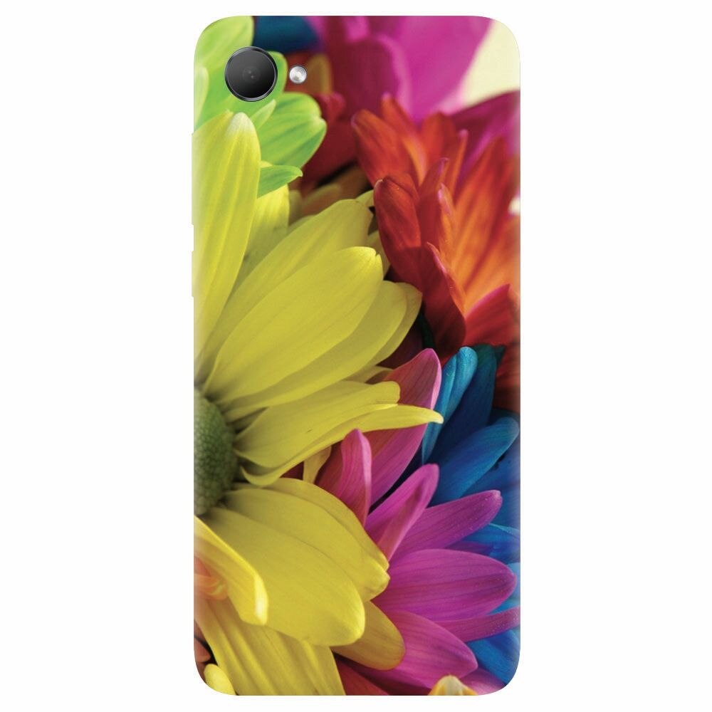 Husa silicon pentru Htc Desire 12, Flower