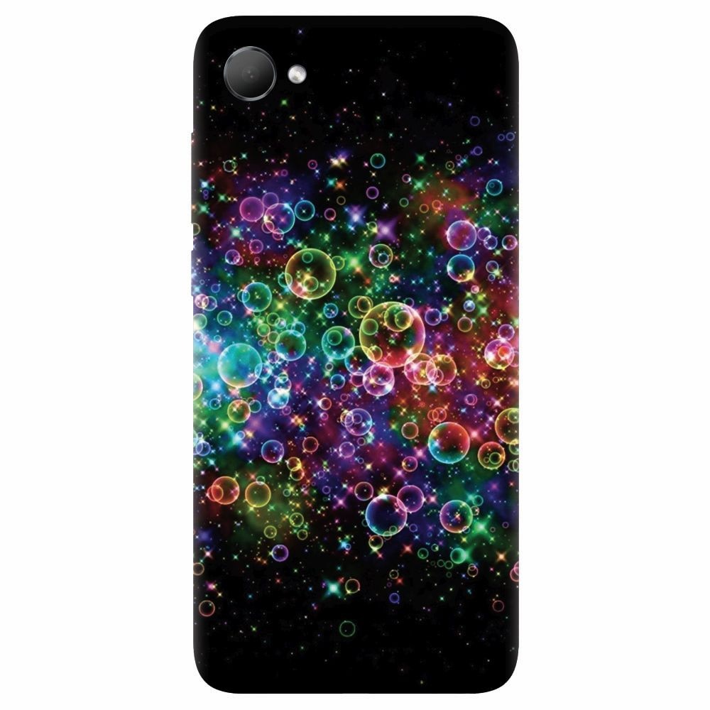 Husa silicon pentru Htc Desire 12, Rainbow Colored Soap Bubbles