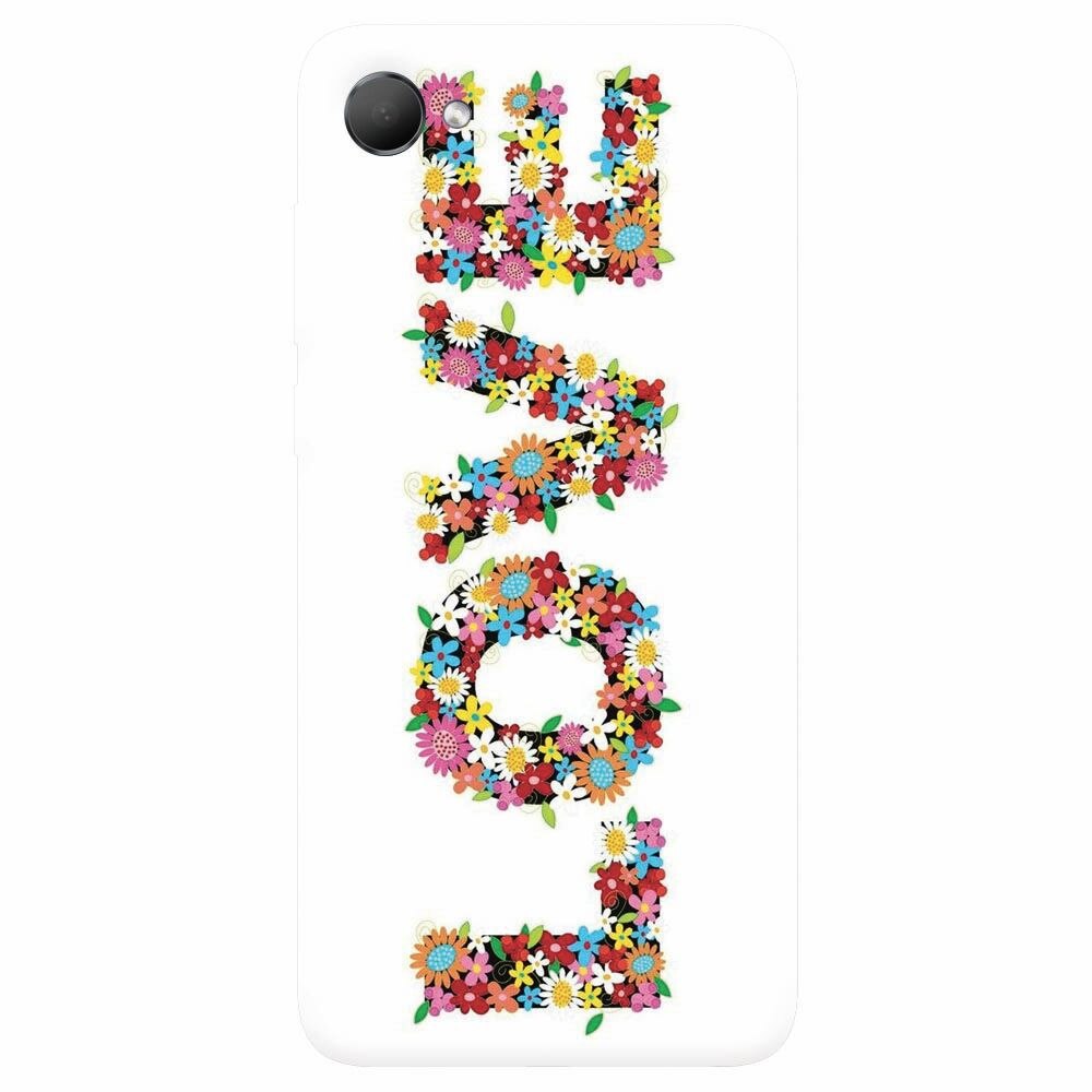 Husa silicon pentru Htc Desire 12, Love Made By Flowers