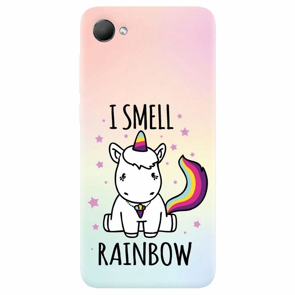Husa silicon pentru Htc Desire 12, I Smell Rainbow