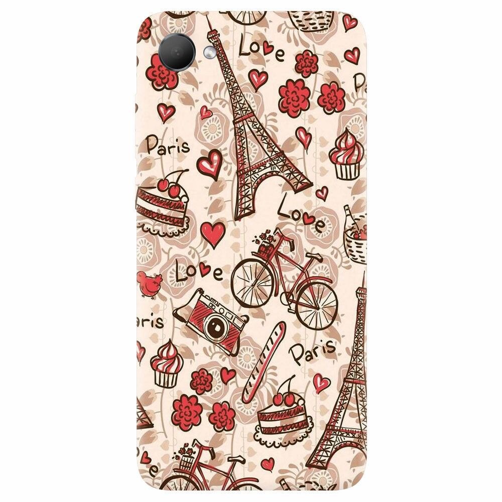 Husa silicon pentru Htc Desire 12, Paris Love