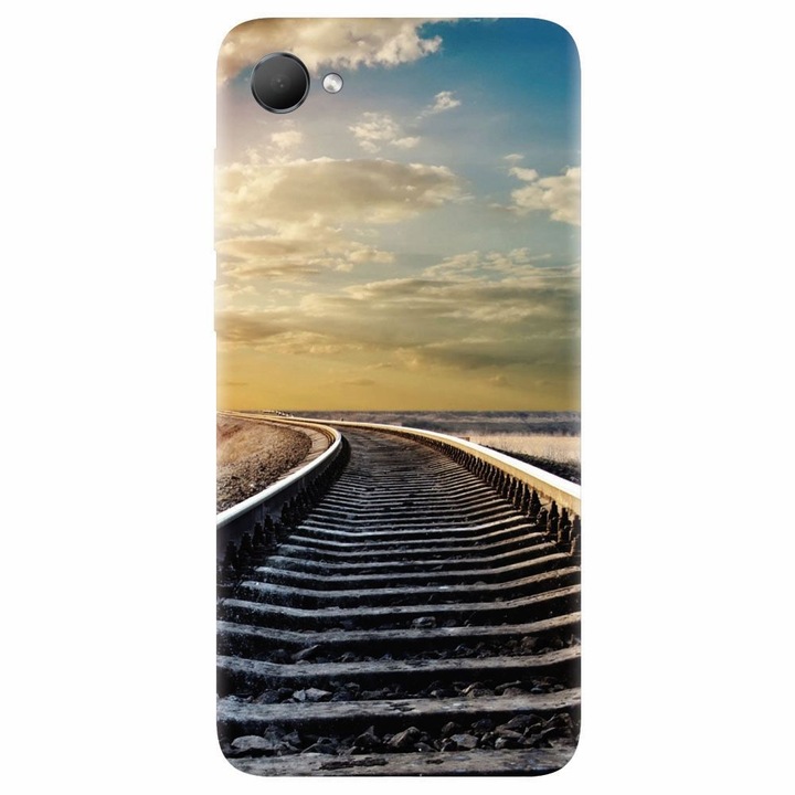 Силиконов кейс съвместим с Htc Desire 12, Railroad Horizon