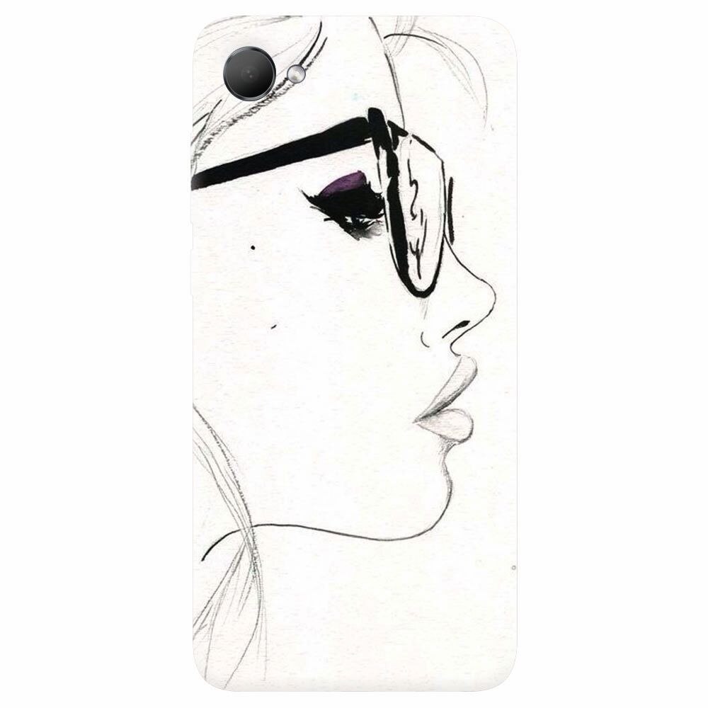 Husa silicon pentru Htc Desire 12, Girl Face