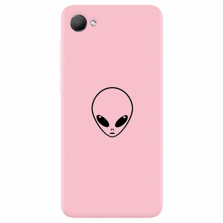 Силиконов кейс съвместим с Htc Desire 12, Pink Alien
