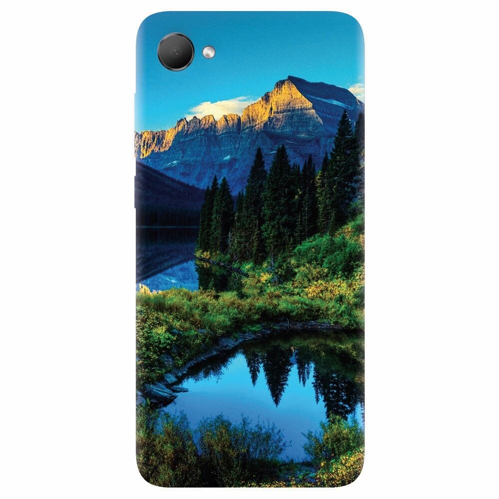 Husa silicon pentru Htc Desire 12, HDR Mountains Lake