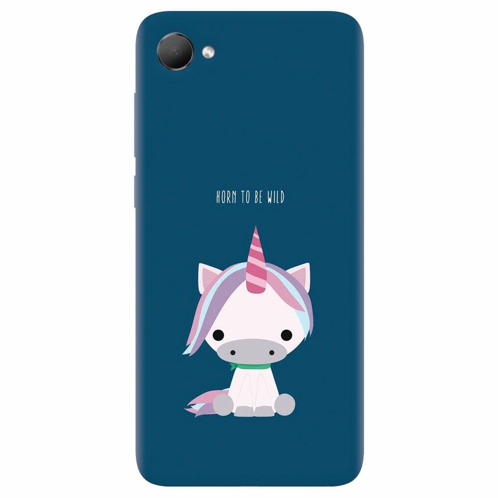Husa silicon pentru Htc Desire 12, Horn To Be Wild Cute Unicorn