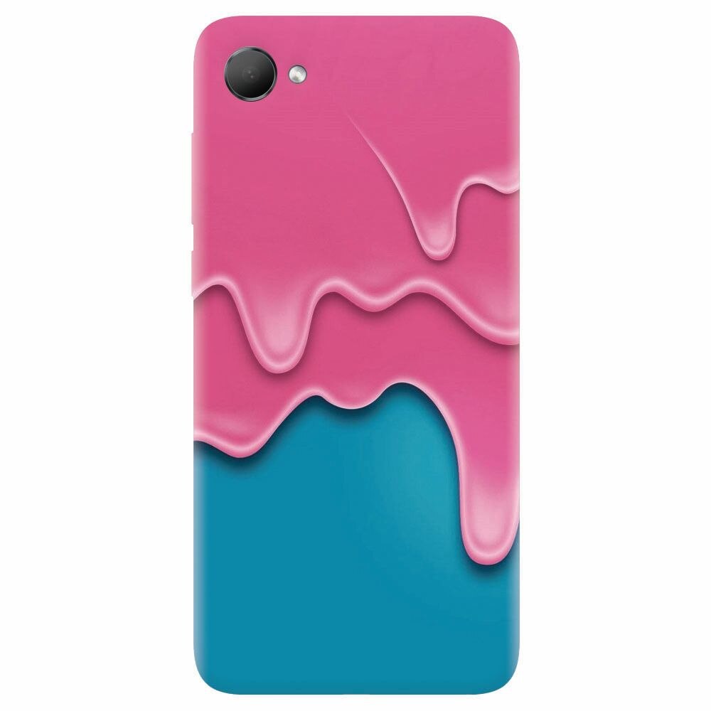 Husa silicon pentru Htc Desire 12, Pink Liquid Dripping