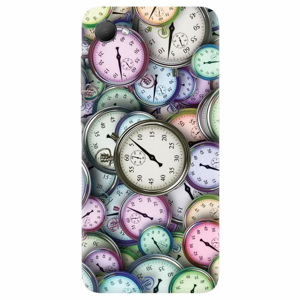 Husa silicon pentru Htc Desire 12, Clocks
