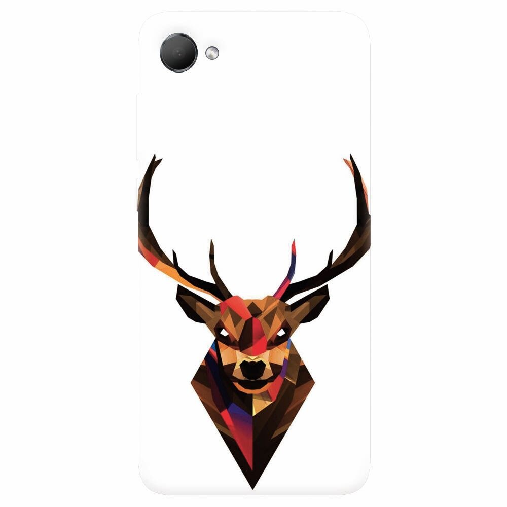 Husa silicon pentru Htc Desire 12, Geometric Tibetan Antelope