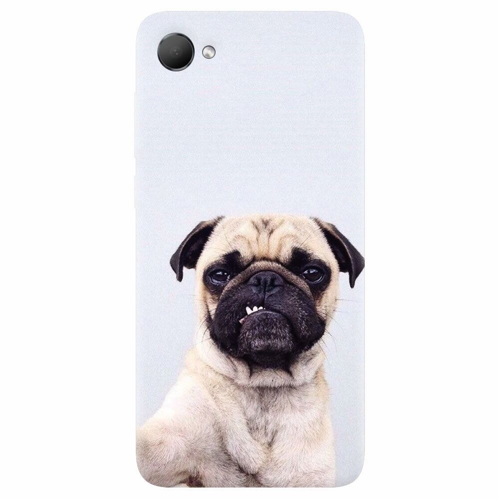 Husa silicon pentru Htc Desire 12, Simple Pug Selfie
