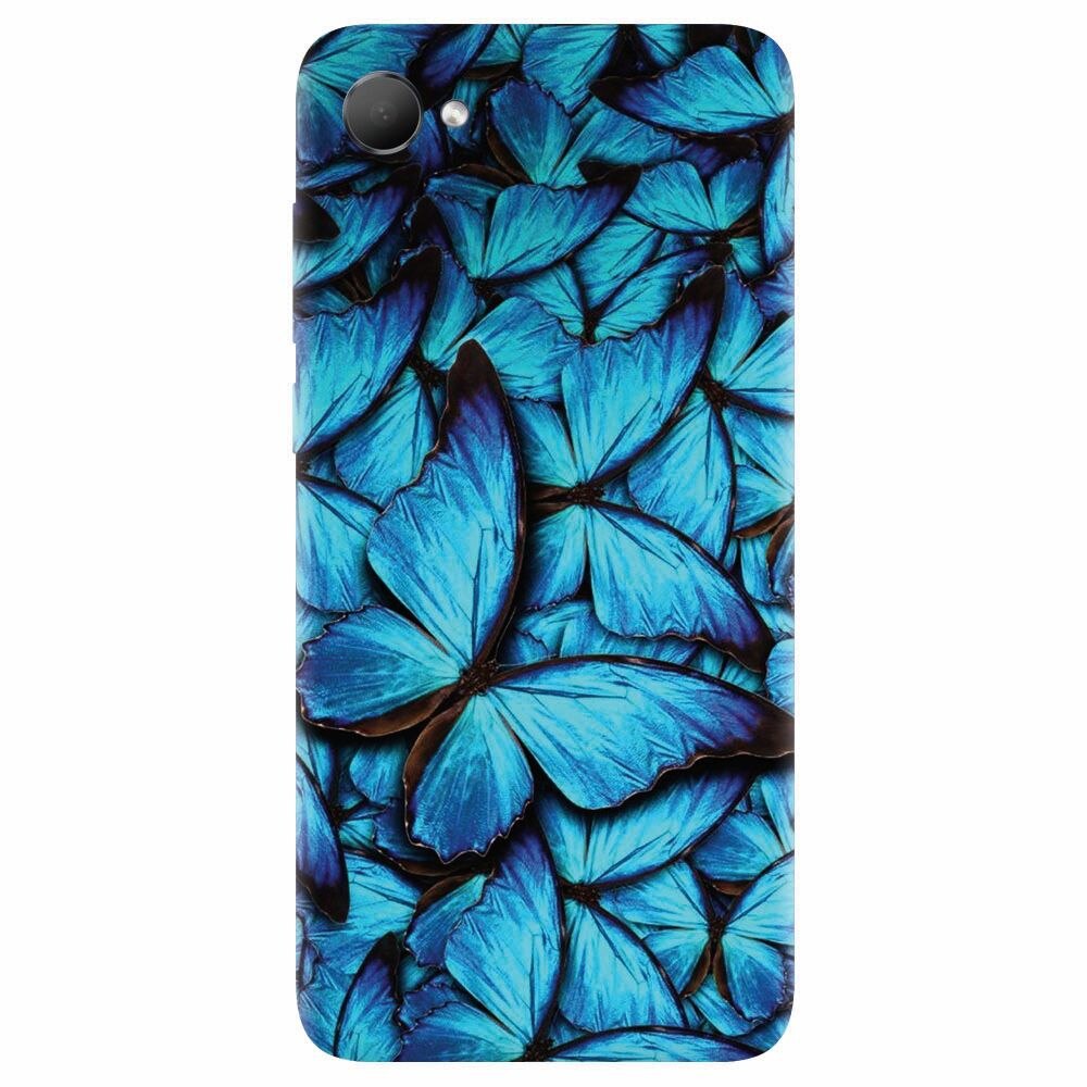 Husa silicon pentru Htc Desire 12, Blue Butterfly 101