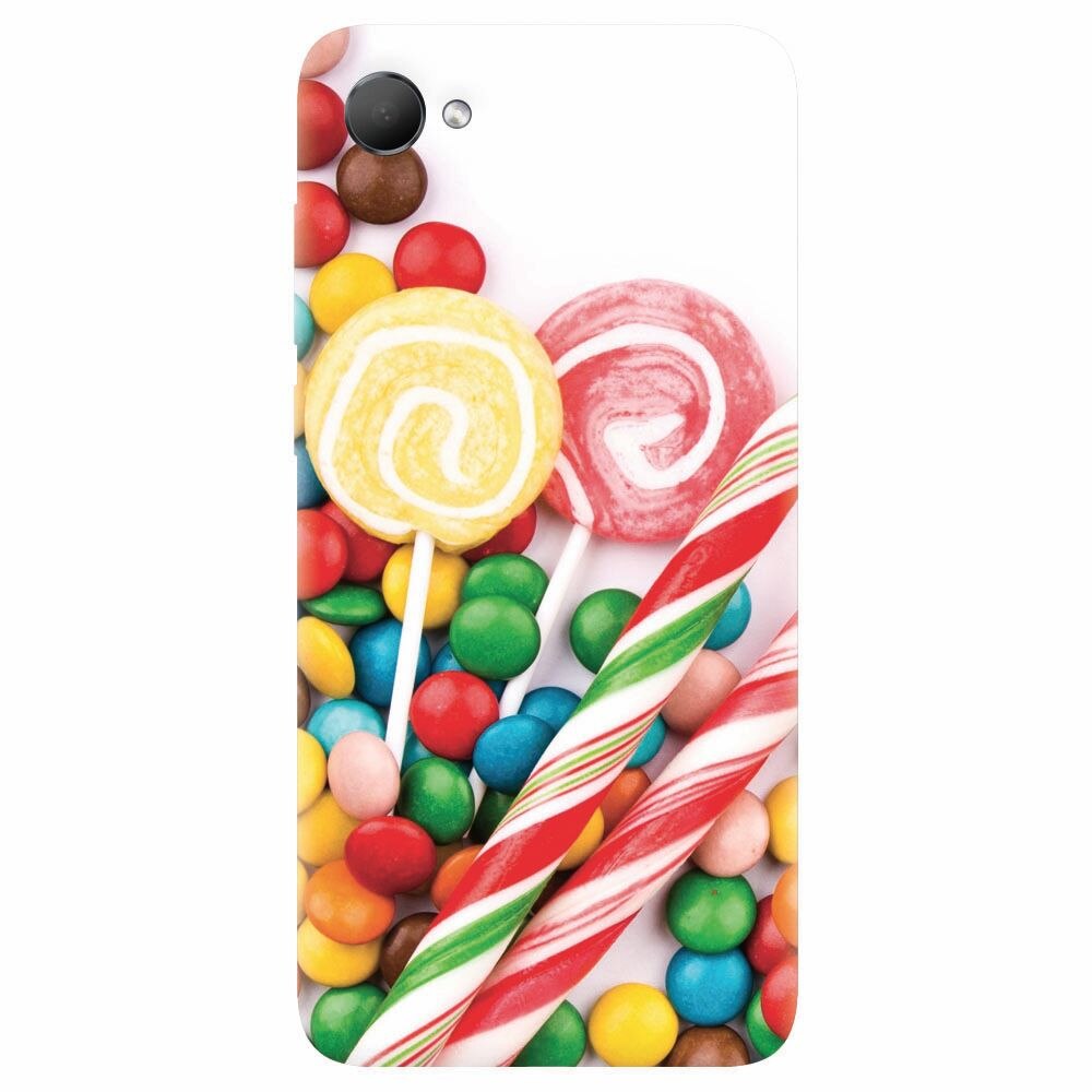 Husa silicon pentru Htc Desire 12, Sweet Colorful Candy