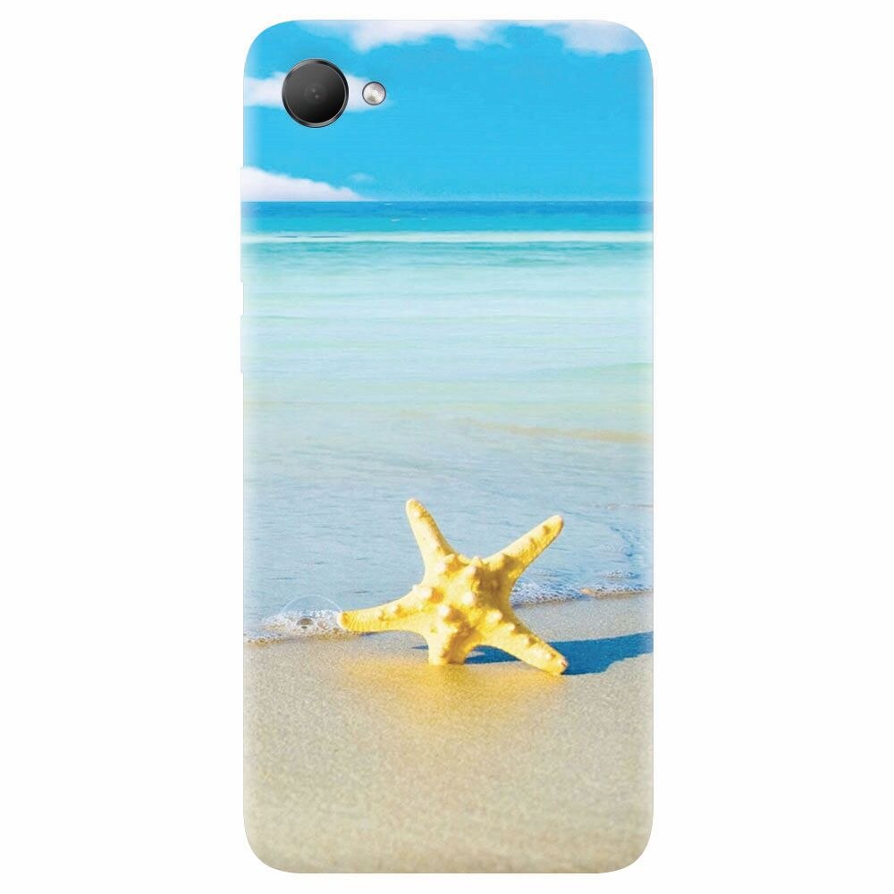 Husa silicon pentru Htc Desire 12, Starfish Beach