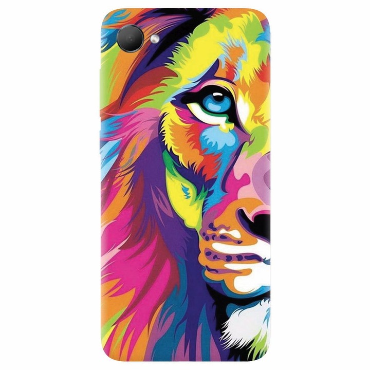 Силиконов кейс съвместим с Htc Desire 12, Colorfull Lion 002