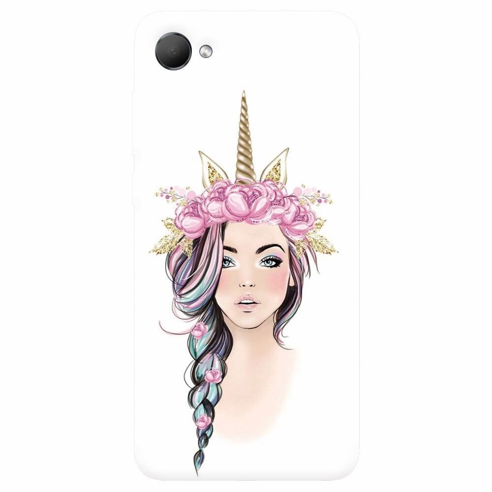 Husa silicon pentru Htc Desire 12, Unicorn Girl