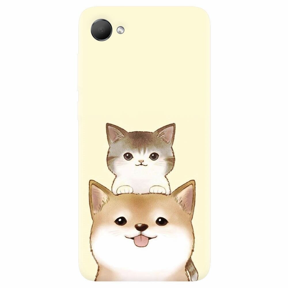 Husa silicon pentru Htc Desire 12, Two Cat