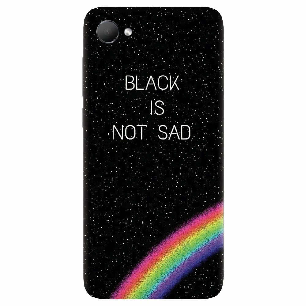 Husa silicon pentru Htc Desire 12, Black Is Not Sad
