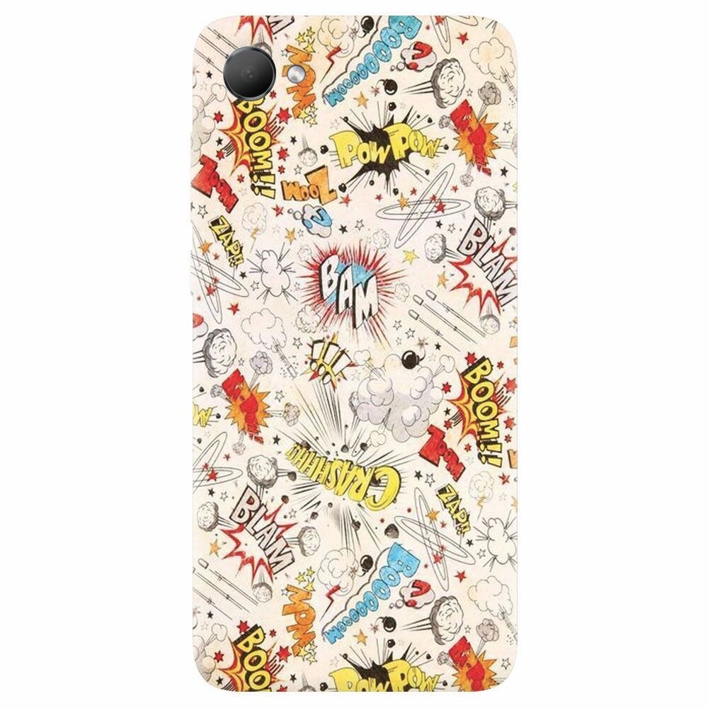 Husa silicon pentru Htc Desire 12, Vintage Comic