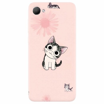 Husa silicon pentru Htc Desire 12, Cute Cat 101 Husa silicon pentru Htc Desire 12, Cute Cat 101